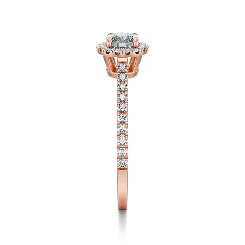 Pierścionek z różowego złota z diamentami AJPZ_096